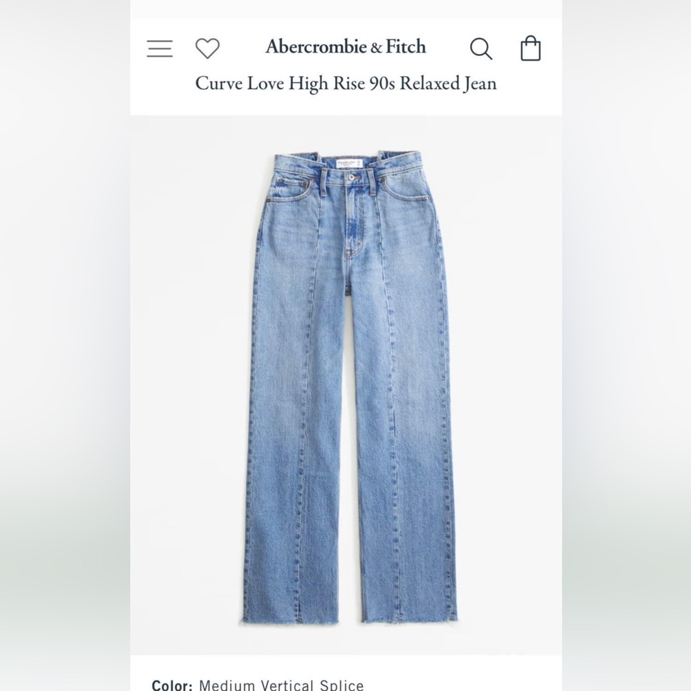 abercrombie curve love high rise 90s relaxed jeans